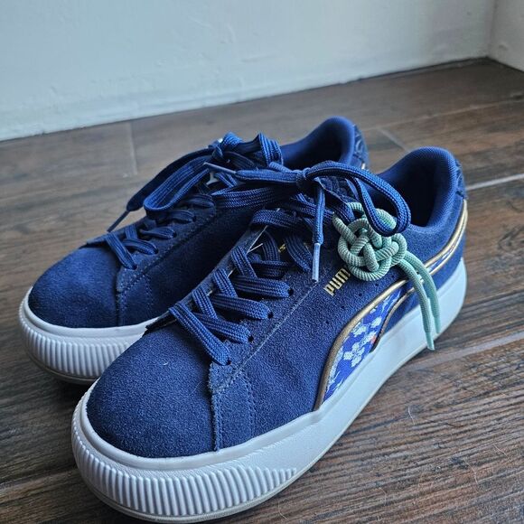 Puma Suede Mayu Kimono Womens Size 6.5 M Sneakers Casual Shoes - Picture 3 of 11